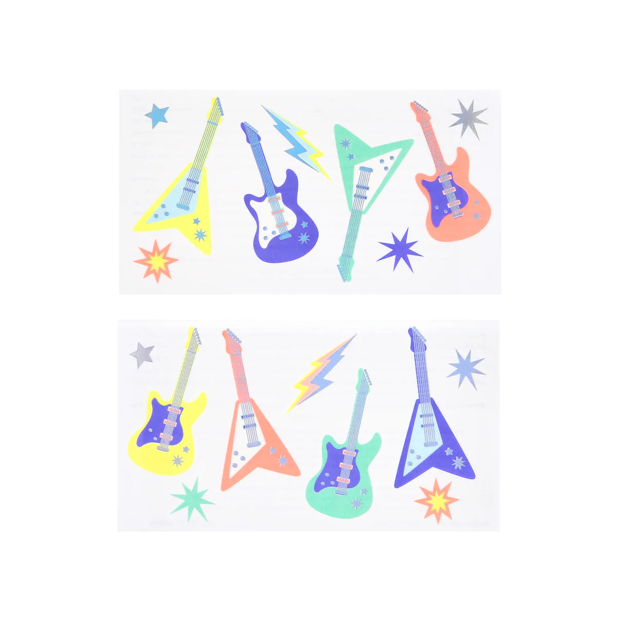 Electric Guitar Temporary Tattoos