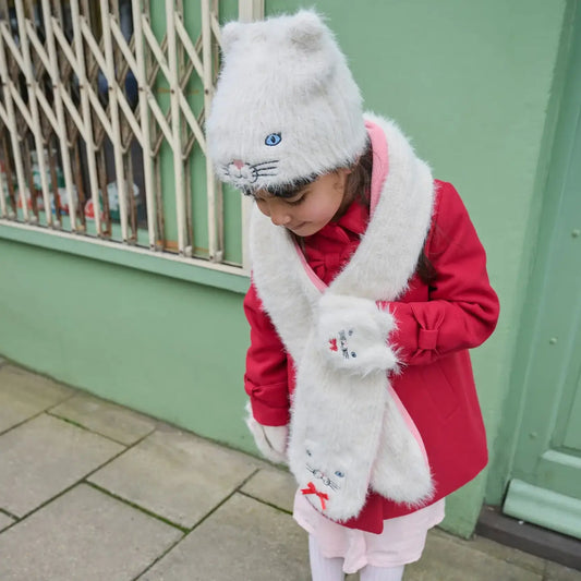 Cute Kitten Fluffy Gloves (3-6 Years)