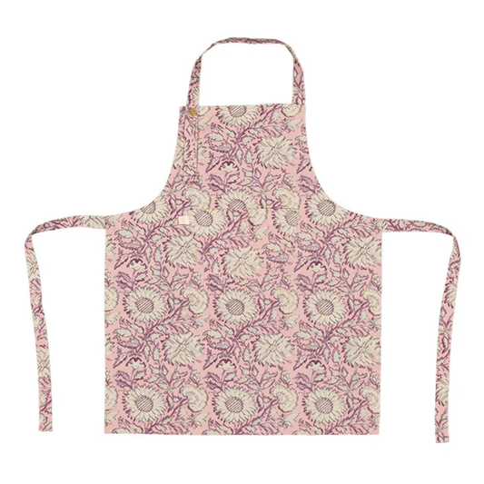 Kids Apron Eve in Pink Daisy Garden OS