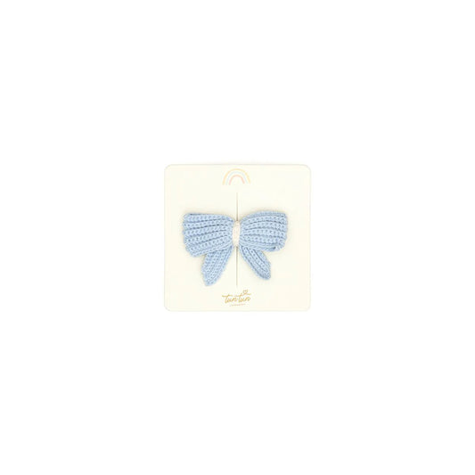 Crochet Bow - Ice Blue, Natural
