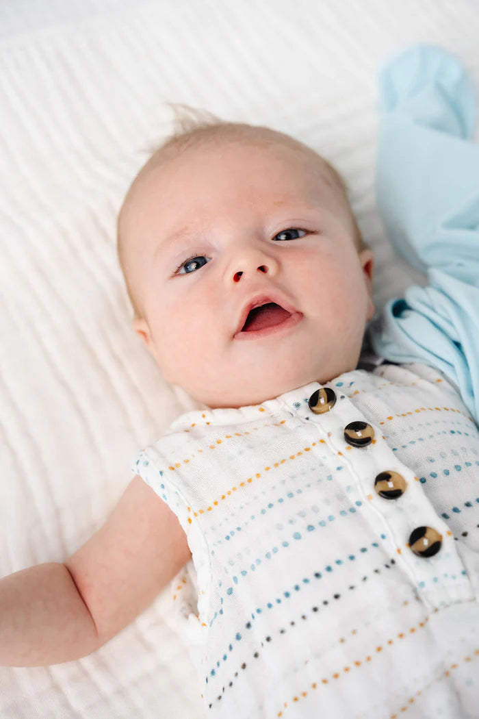 Cloud Muslin Bubble Romper