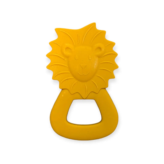 All Silicone Lion Teething Ring - Gold