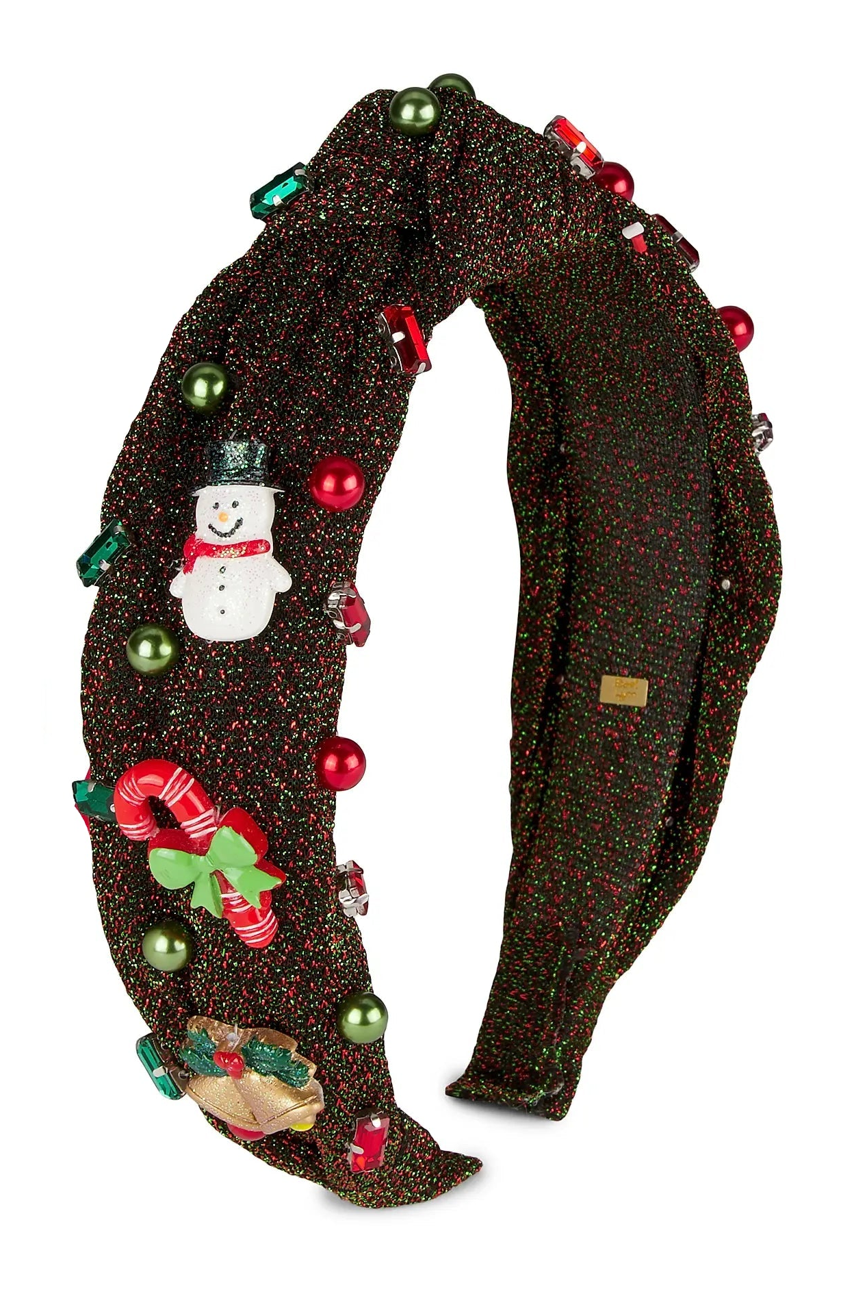 Holiday Charms on Glitter Knot Headband