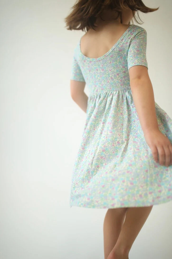Short Sleeve Twirl Dress
