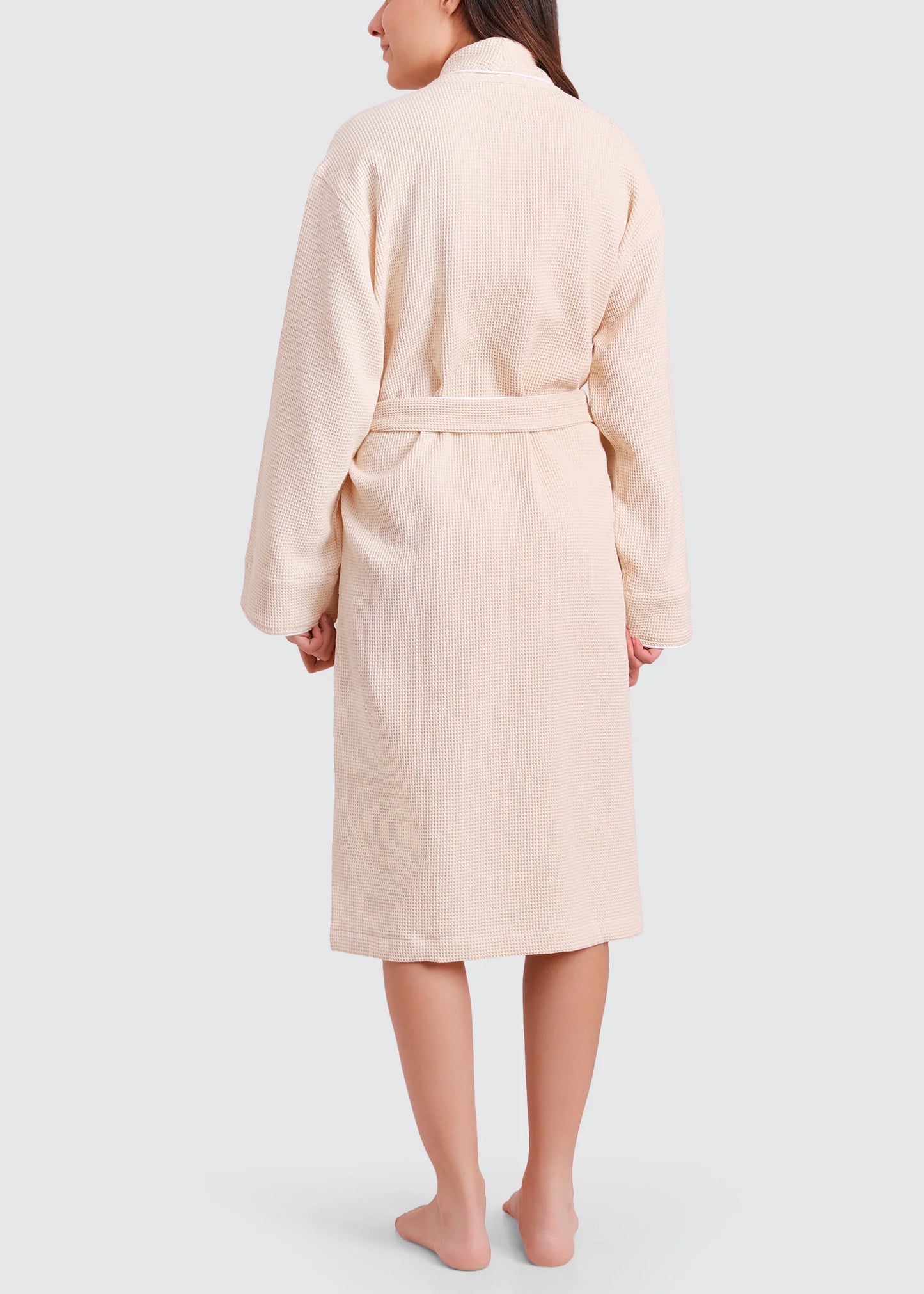 Women's Organic Waffle Spa Bathrobe