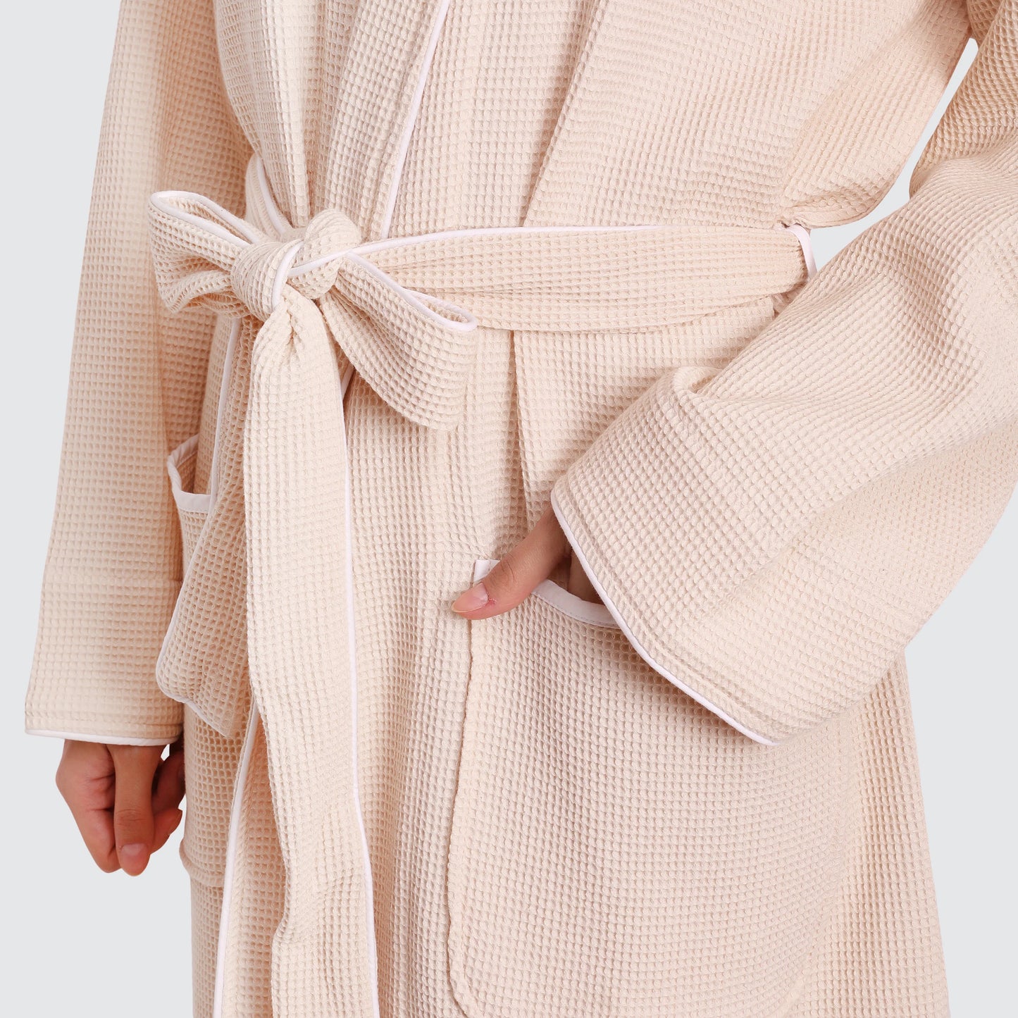 Women's Organic Waffle Spa Bathrobe