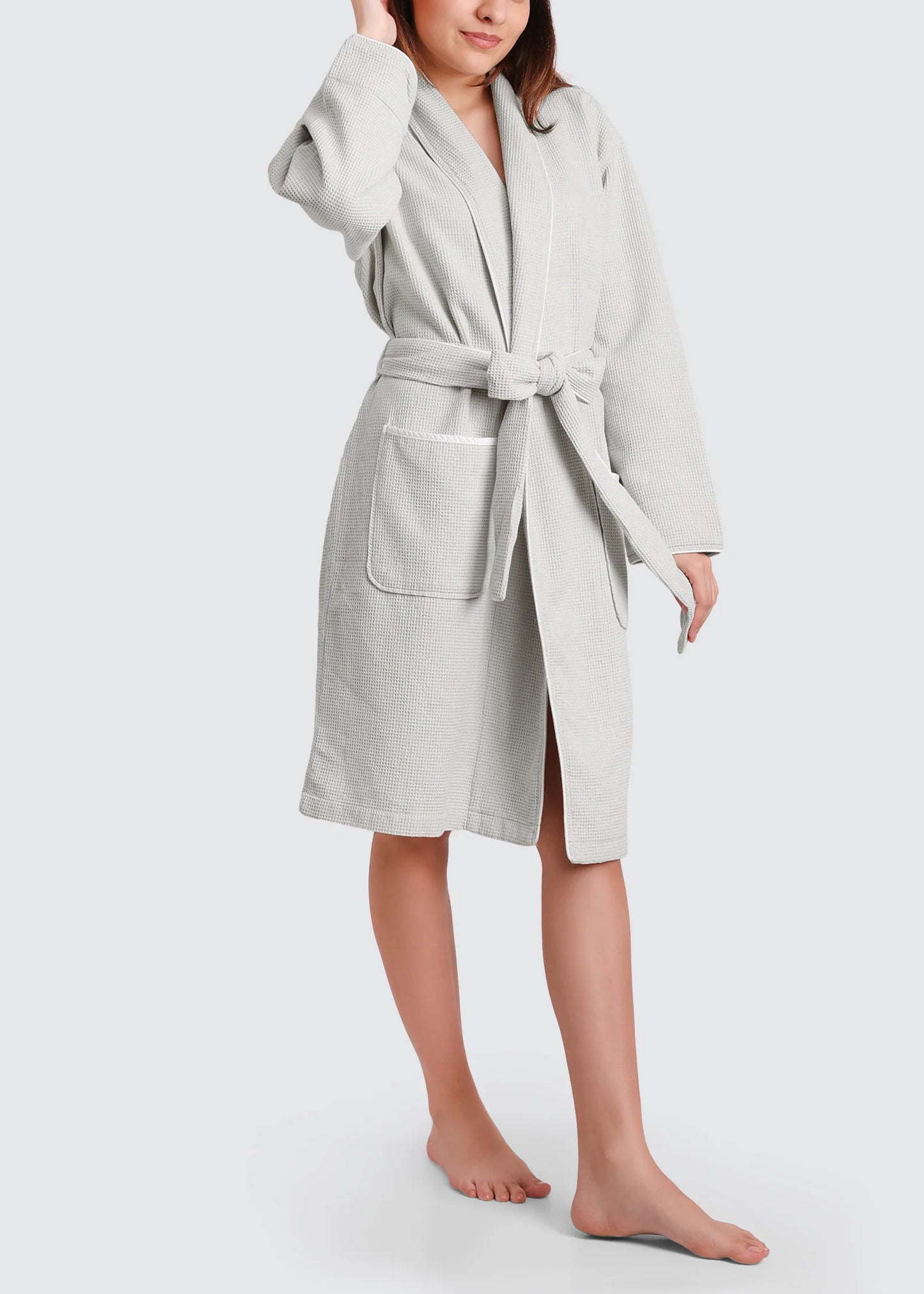 Women's Organic Waffle Spa Bathrobe
