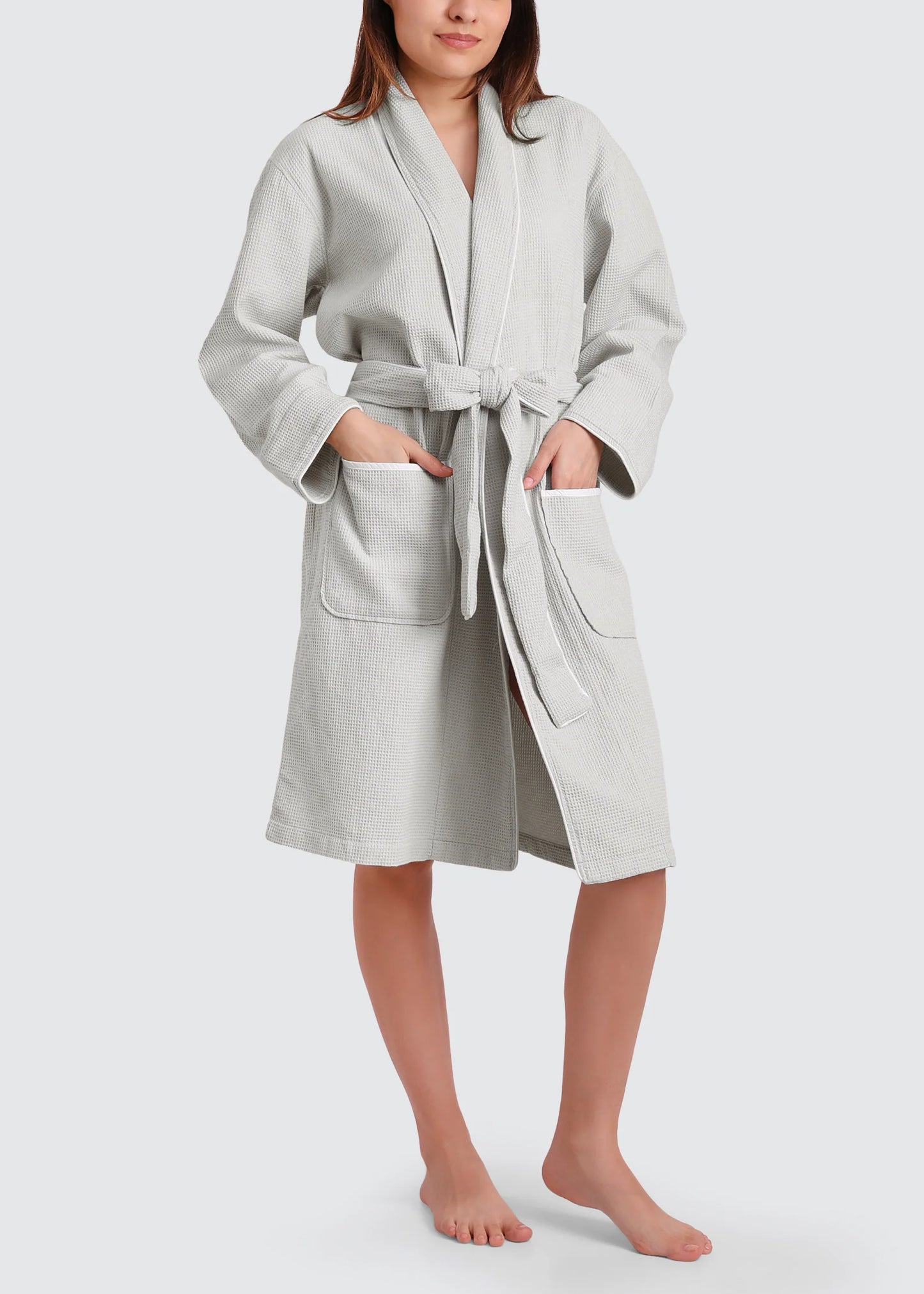 Women's Organic Waffle Spa Bathrobe