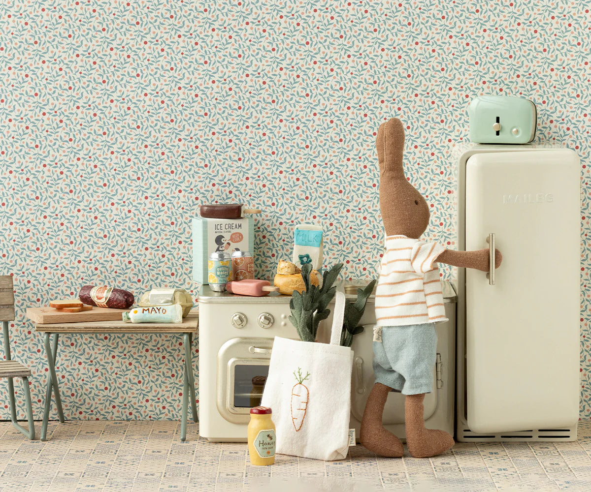 Toaster With Bread, Miniature - Mint