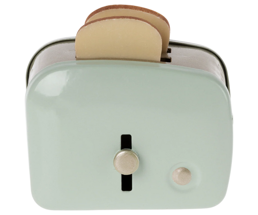 Toaster With Bread, Miniature - Mint