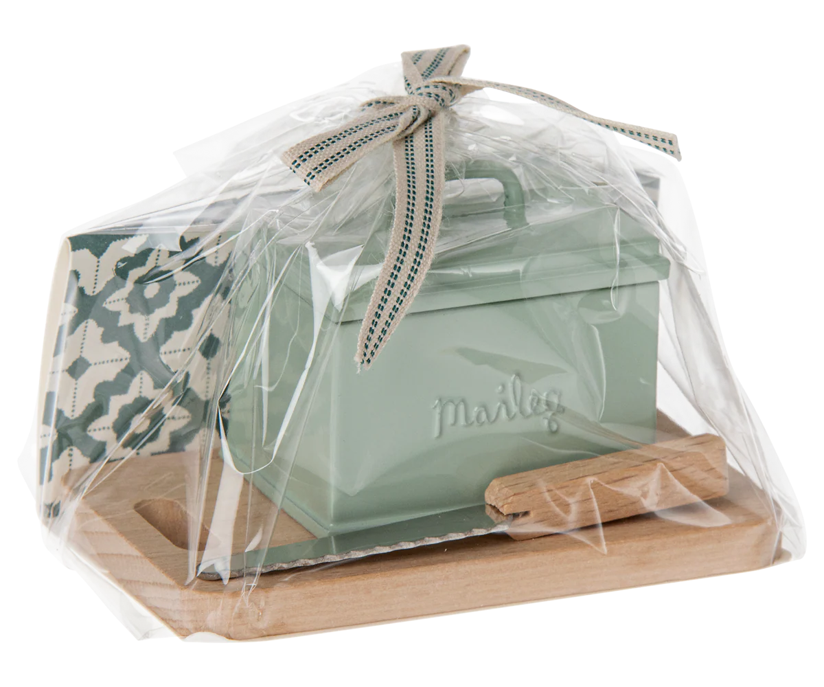 Bread Box With Utensils, Miniature