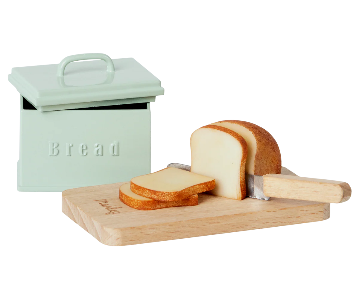 Bread Box With Utensils, Miniature