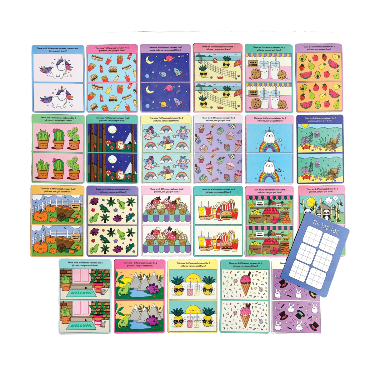 Spot the Difference Activity Cards - Set of 24