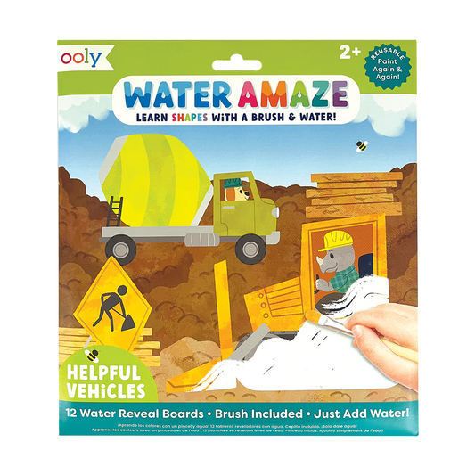 Water Amaze Water Reveal Boards - Helpful Vehicles (13PC)