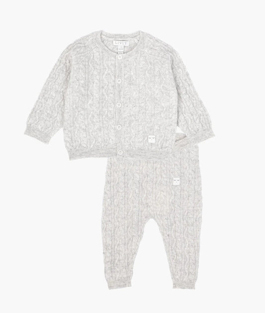 Cashmere Cable Knit Set