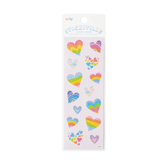Stickiville Stickers: Rainbow Hearts - Skinny