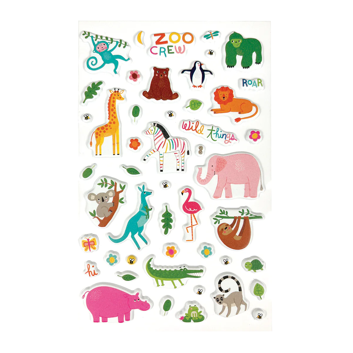 Stickiville Standard Stickers: Zoo Crew