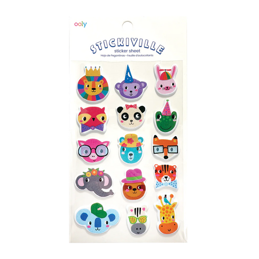 Stickiville Stickers: Party Animals (Puffy)