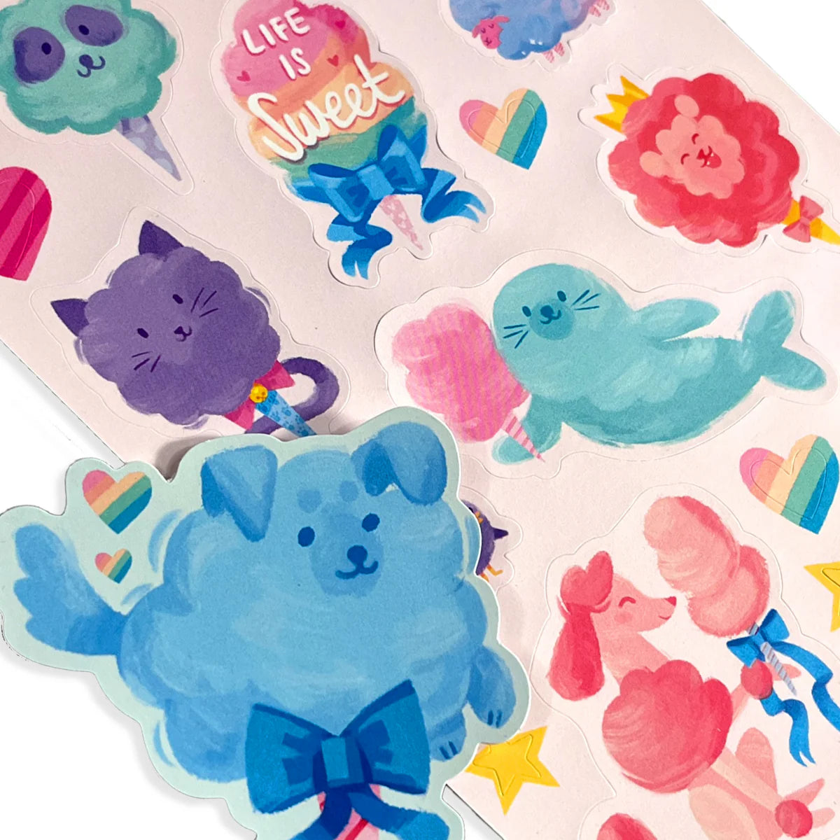 Stickiville Stickers: Fluffy Cotton Candy