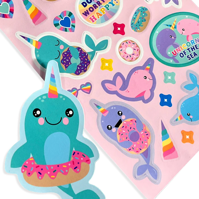 Stickiville Stickers: Nom Nom Narwhals