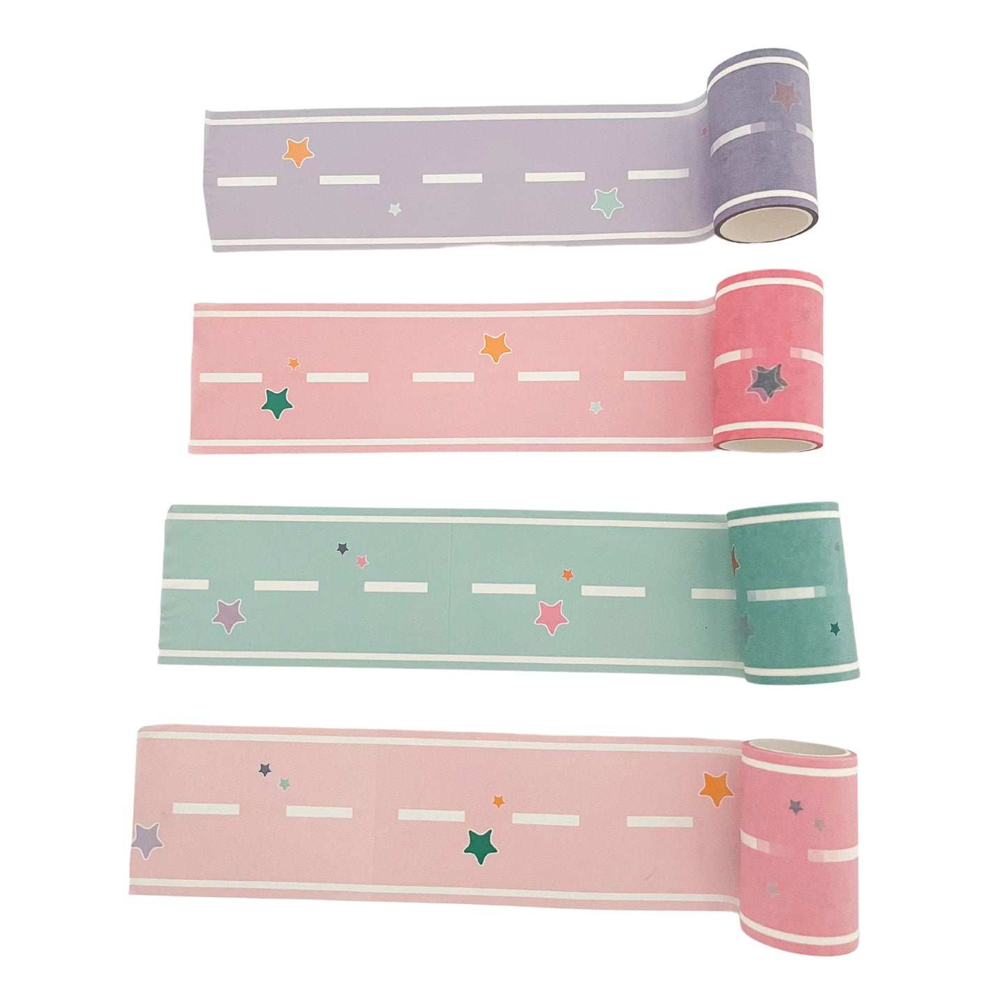 Pastel Colored Play Road Tape 4P Set