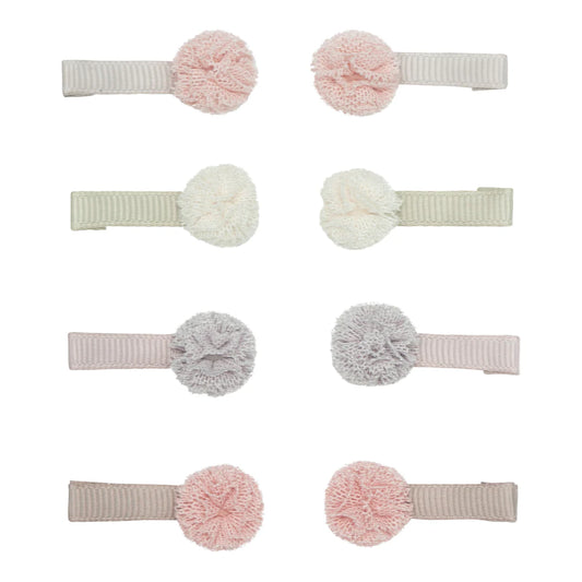 Mini Tulle Pom Pom Clips - Swanlake