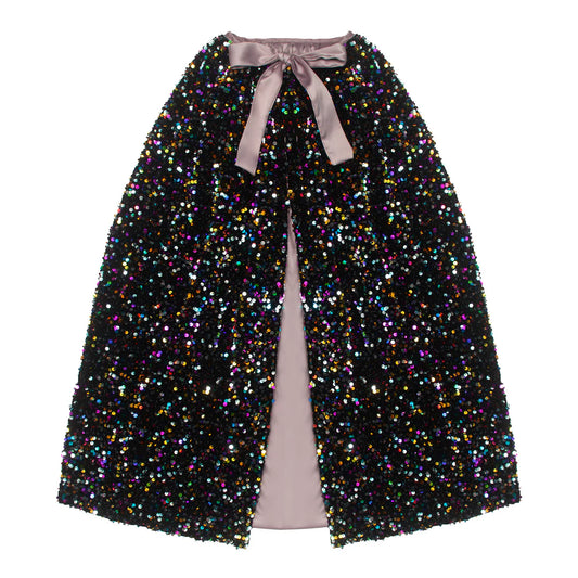 Rainbow Dazzle Sequin Cape - Multi