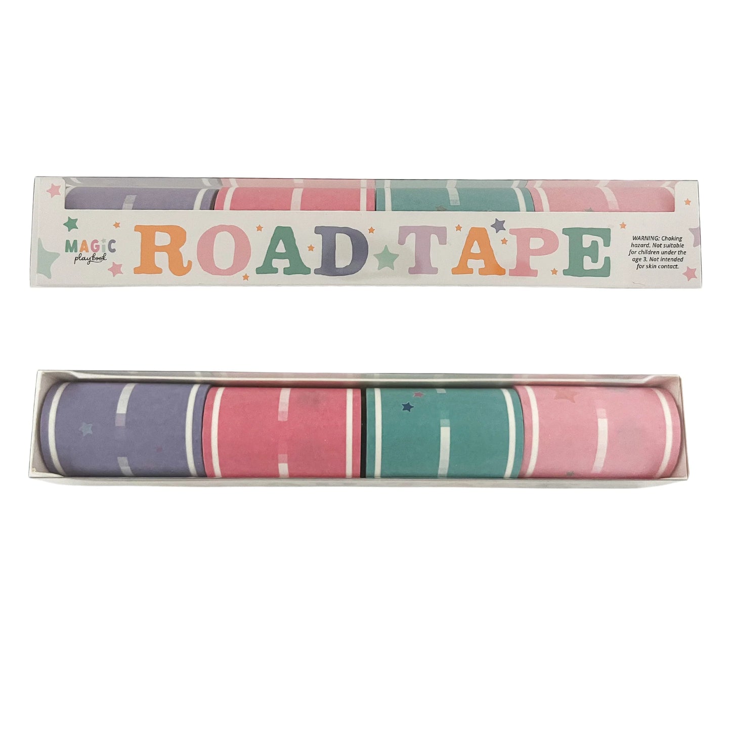 Pastel Colored Play Road Tape 4P Set