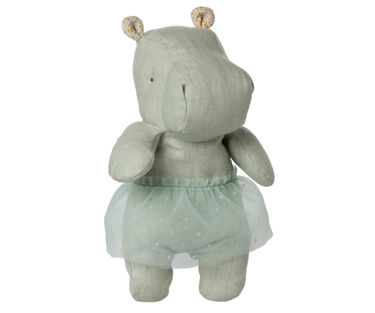 Safari friends, Hippo w. skirt, Small - Mint
