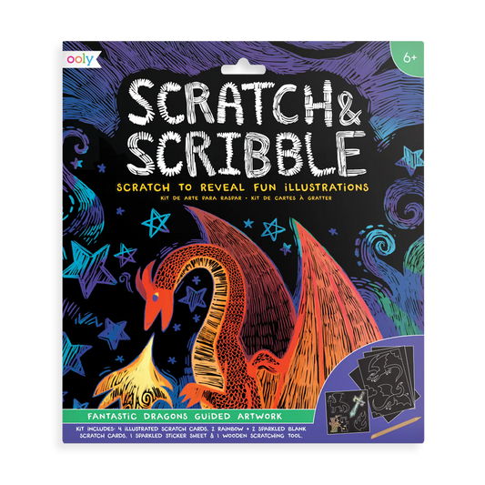 Scratch & Scribble Art Kit: Fantastic Dragons - 10PC