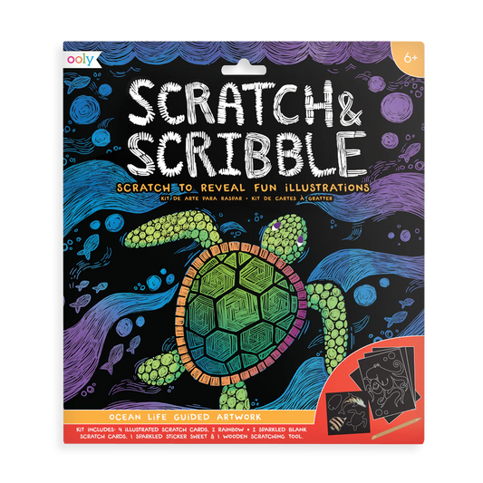 Scratch & Scribble Art Kit: Ocean Life - 10PC Set