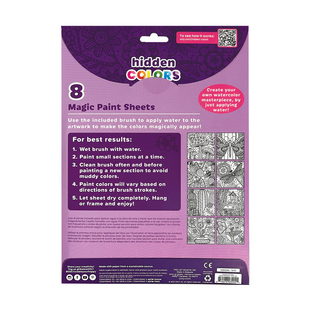 Hidden Colors: Magic Paint Sheets - Magic Nature