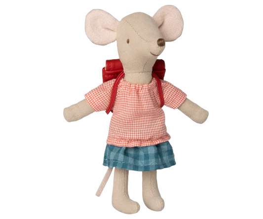 Tricycle Mouse, Big sister with bag - red