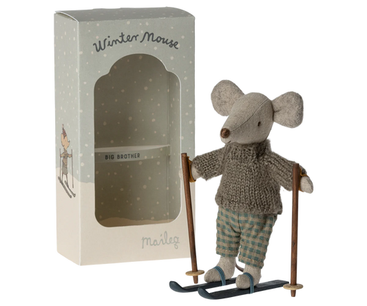 Winter mouse w/ ski set, Big brother