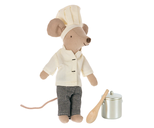 Chef mouse w/soup pot & spoon