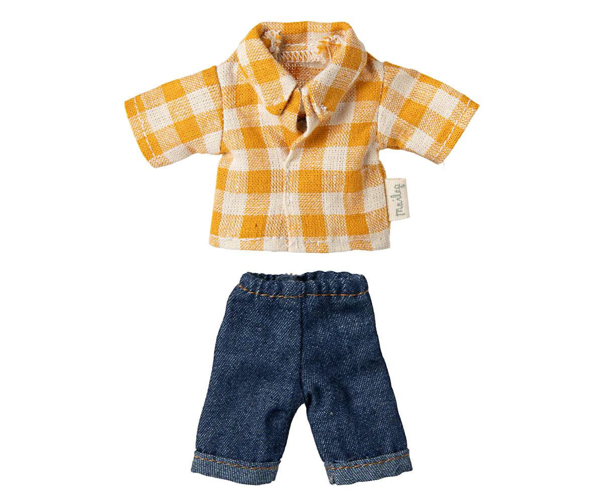 Dad mouse - Yellow gingham