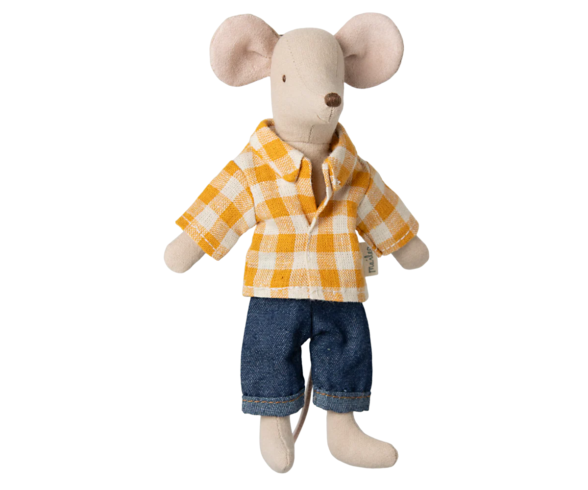 Dad mouse - Yellow gingham