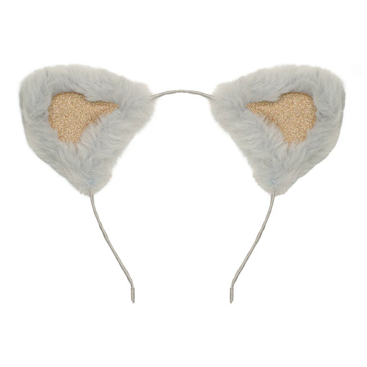 Furry Cat Ears - Grey
