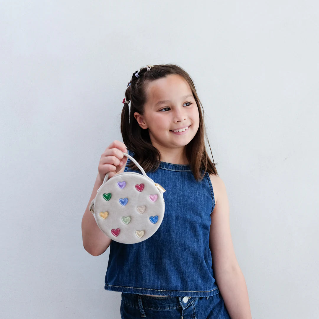 Jazzy Hearts Velvet Bag