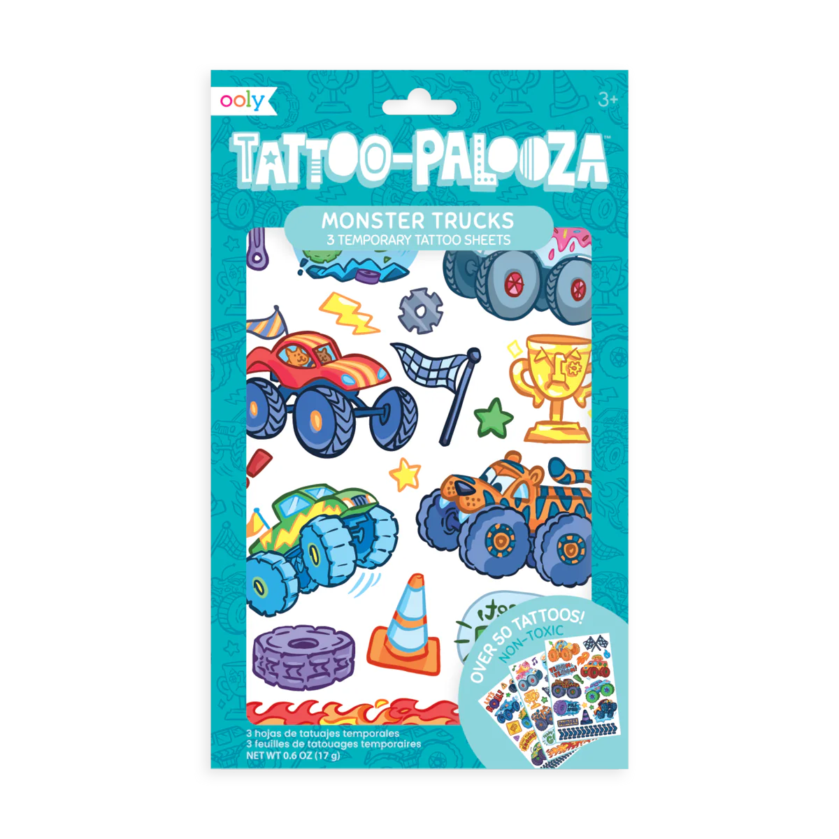 Tattoo Palooza Temporary Tattoos: Monster Trucks