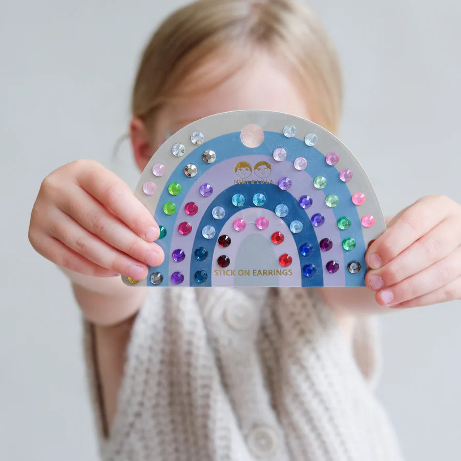 Bright Gem Stick On Earrings