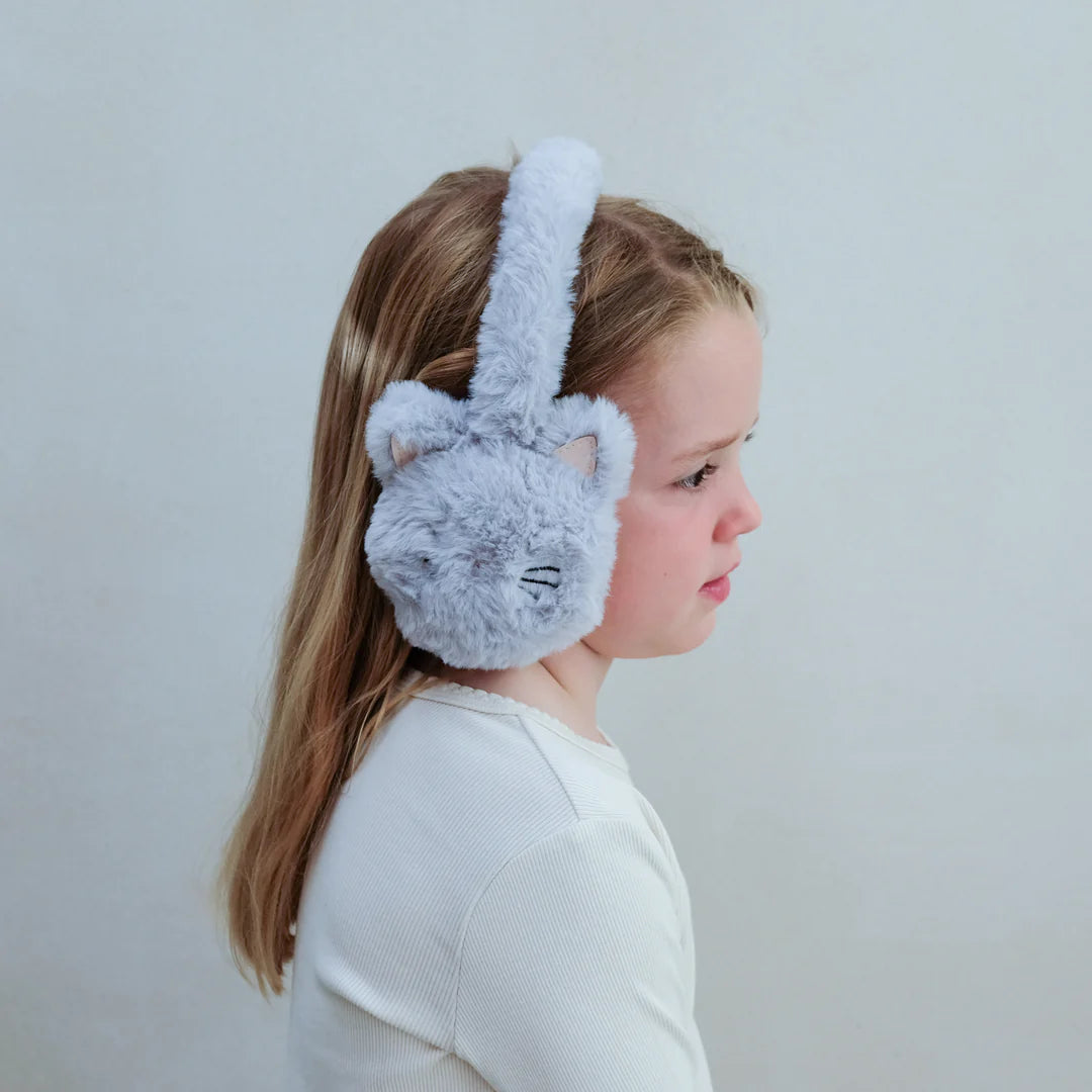 Kitty Cat Earmuffs - Grey