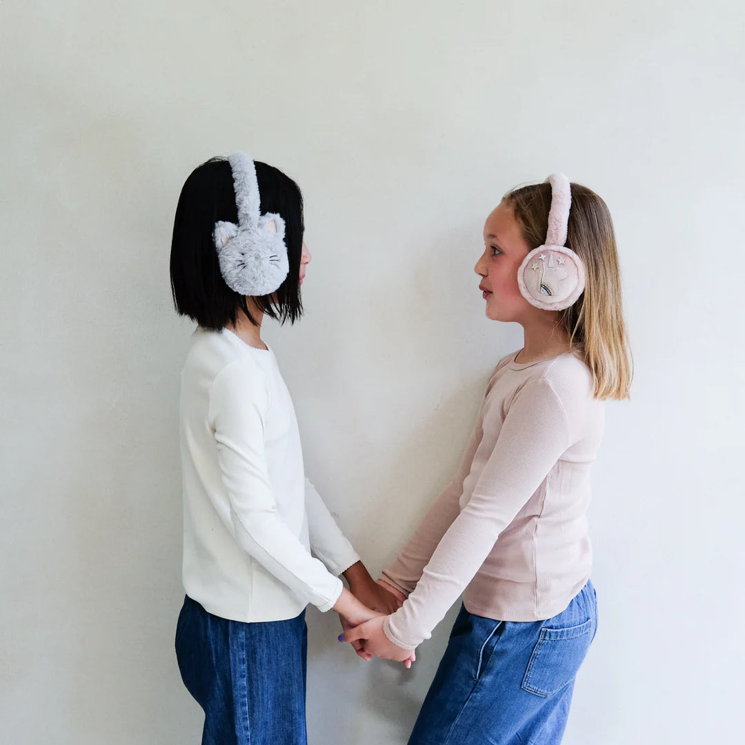 Kitty Cat Earmuffs - Grey