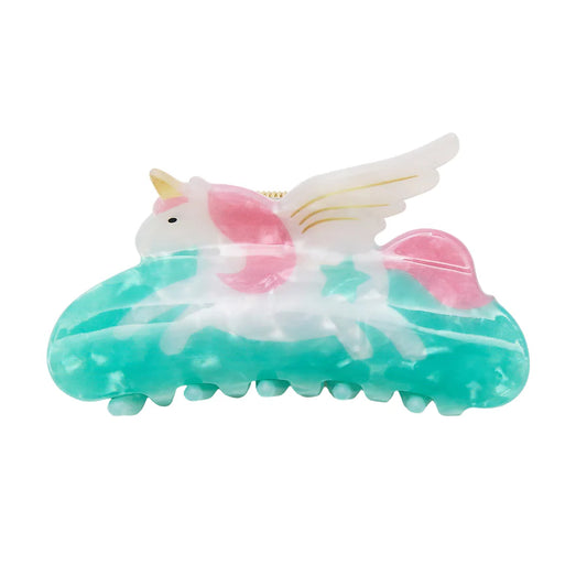 Unicorn Acetate Claw Clip