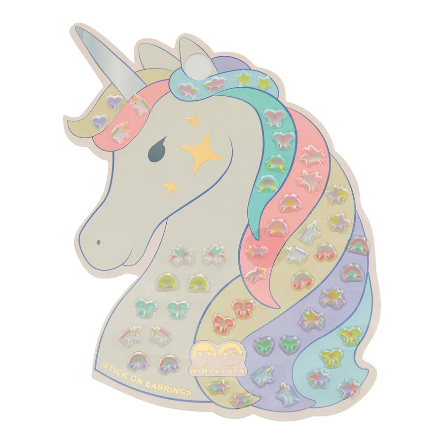 Unicorn Stick On Earrings