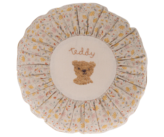 Cushion , Round small - Teddy , flower