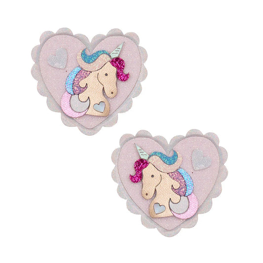 Unicorn Heart Clips
