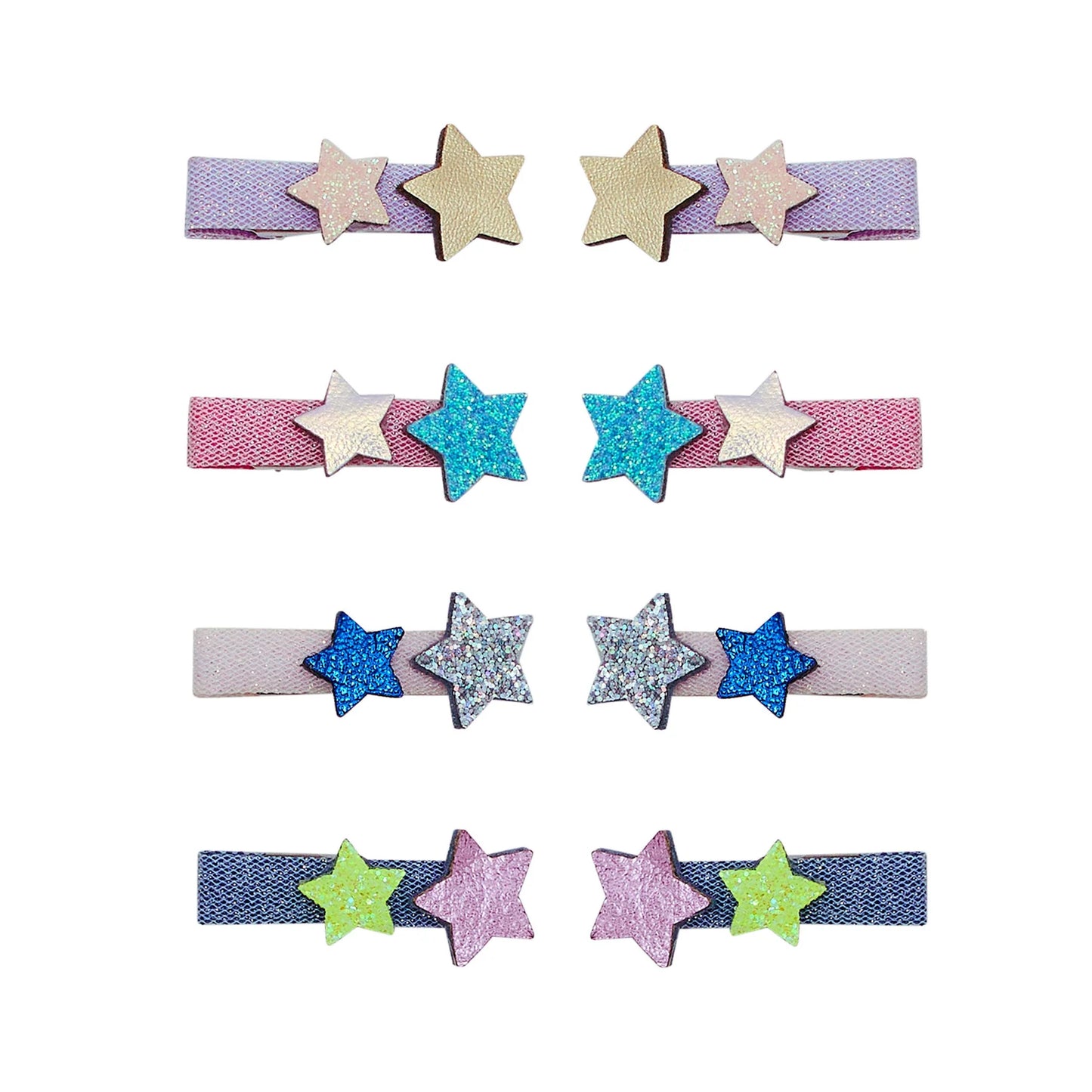 Teeny Star Clips Bright Multi
