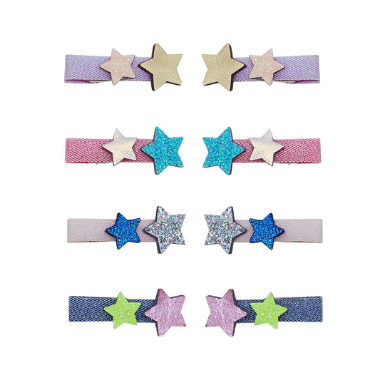 Teeny Star Clips Bright Multi