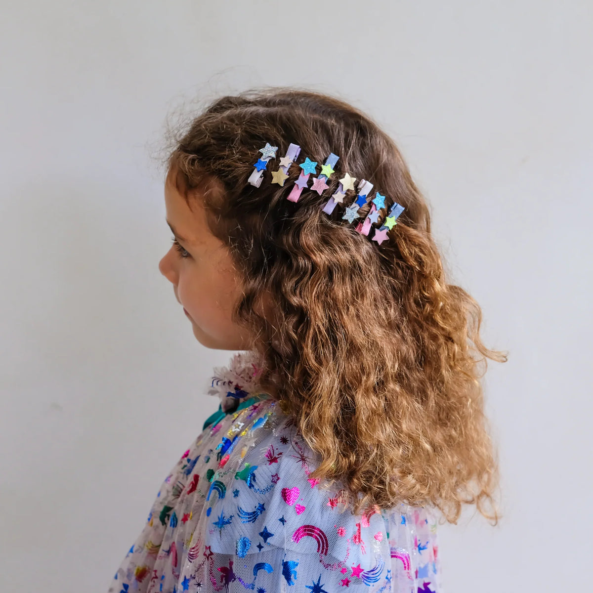 Teeny Star Clips Bright Multi